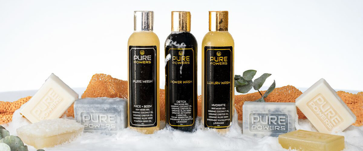 Sea Moss Gel Exfoliant Nets & Sponges